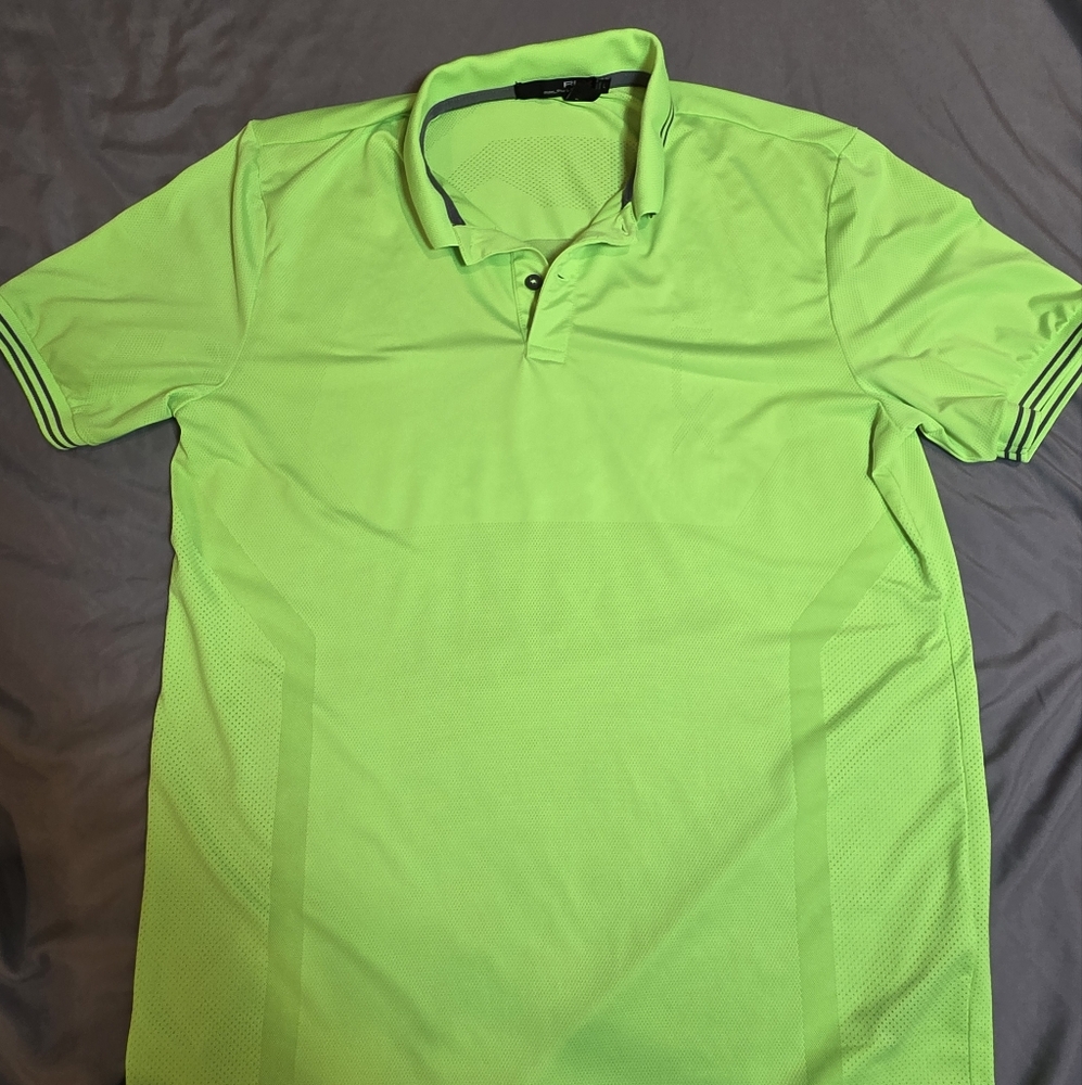Men's Neon‎ Green Polo Shirt - Picture 4 of 5